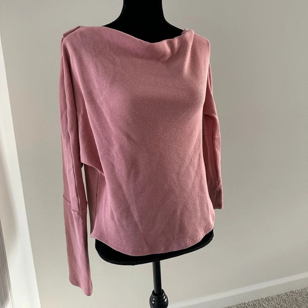 Women’s Free People Fiji‎ Thermal Off-the-Shoulder Rose Top
